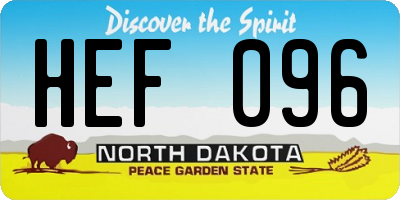 ND license plate HEF096
