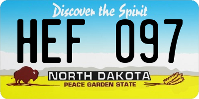 ND license plate HEF097