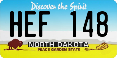 ND license plate HEF148