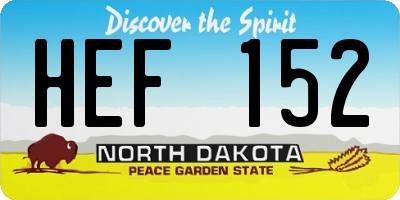 ND license plate HEF152