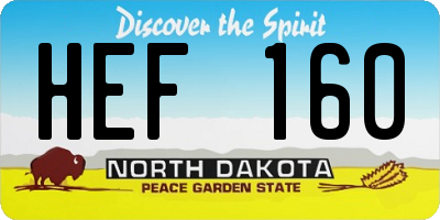 ND license plate HEF160