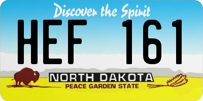 ND license plate HEF161
