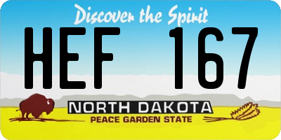 ND license plate HEF167