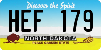 ND license plate HEF179