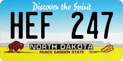 ND license plate HEF247