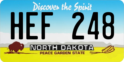ND license plate HEF248