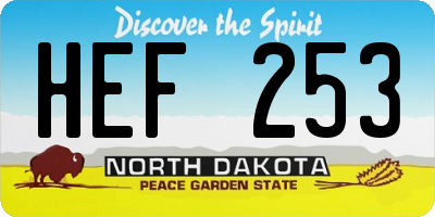 ND license plate HEF253