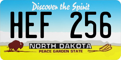 ND license plate HEF256