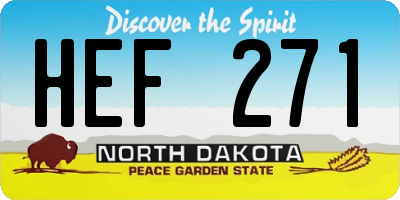ND license plate HEF271