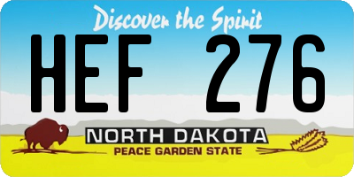 ND license plate HEF276