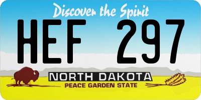 ND license plate HEF297