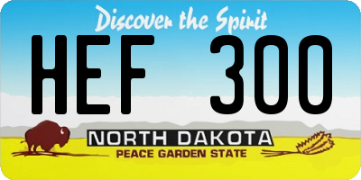 ND license plate HEF300