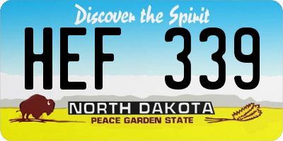 ND license plate HEF339