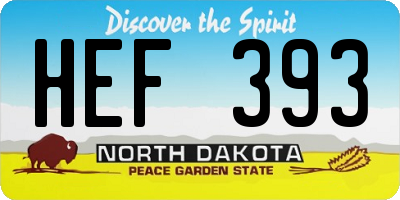 ND license plate HEF393