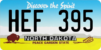 ND license plate HEF395