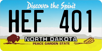 ND license plate HEF401