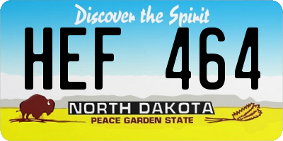 ND license plate HEF464