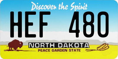 ND license plate HEF480