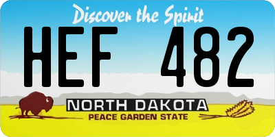 ND license plate HEF482