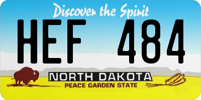 ND license plate HEF484