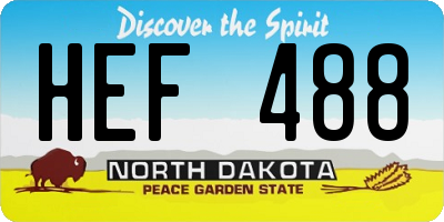 ND license plate HEF488