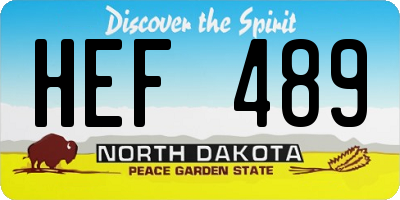 ND license plate HEF489