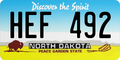 ND license plate HEF492