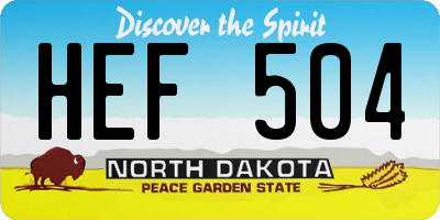 ND license plate HEF504