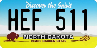ND license plate HEF511