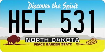 ND license plate HEF531