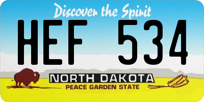 ND license plate HEF534