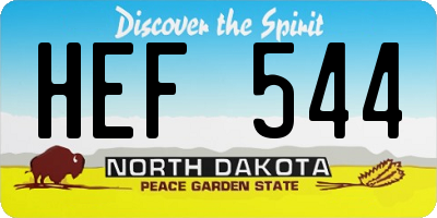 ND license plate HEF544