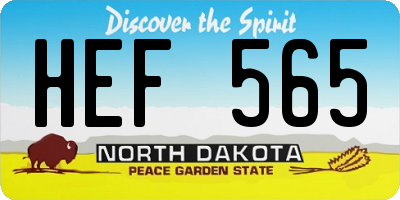 ND license plate HEF565