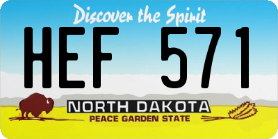ND license plate HEF571