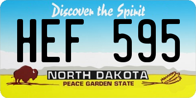 ND license plate HEF595