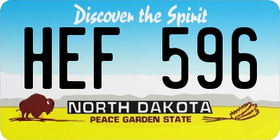 ND license plate HEF596