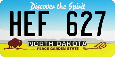 ND license plate HEF627