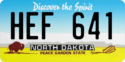 ND license plate HEF641