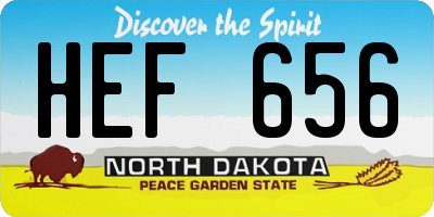 ND license plate HEF656