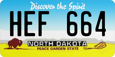 ND license plate HEF664