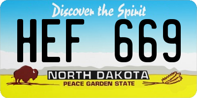 ND license plate HEF669