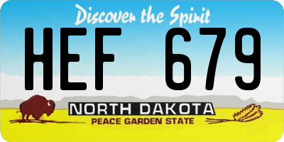 ND license plate HEF679