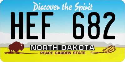 ND license plate HEF682