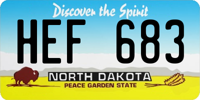 ND license plate HEF683