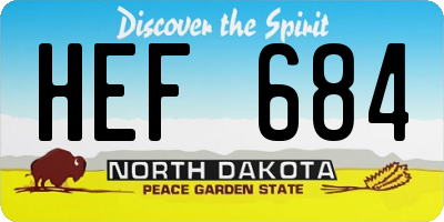 ND license plate HEF684