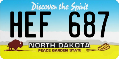 ND license plate HEF687