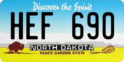 ND license plate HEF690