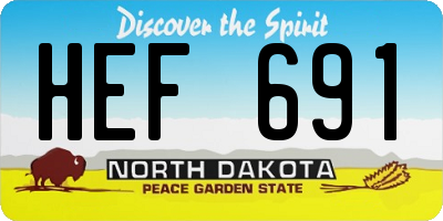 ND license plate HEF691