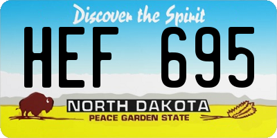 ND license plate HEF695