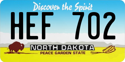 ND license plate HEF702